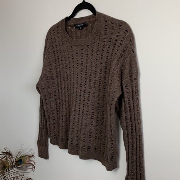Skull Cashmere Brown Crew Neck Sweater Size Large - Picture 5 of 9